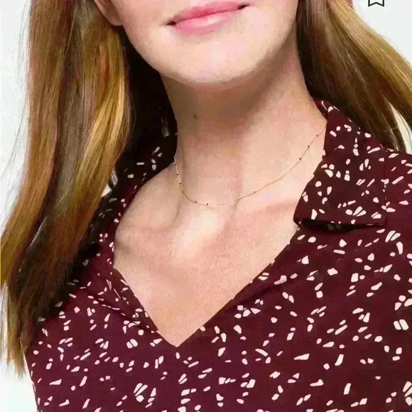 New Burgandy Beacon Stitch Fix Blouse V-neck  Large. New never worn E - Picture 4 of 13